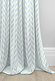 Chevron Stripe, Light Blue - Made to Measure Curtains